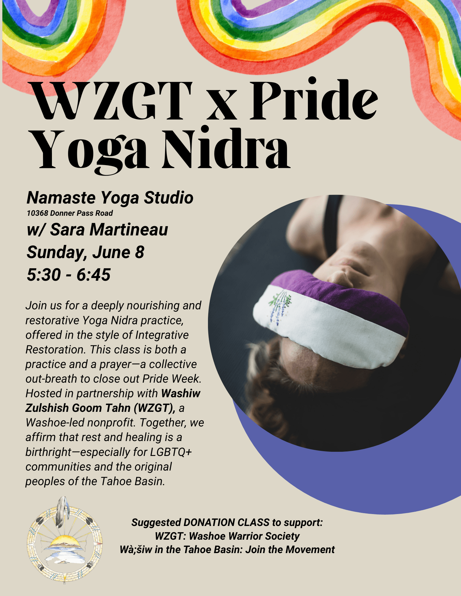 PRIDE x WZGT Yoga Nidra flyer