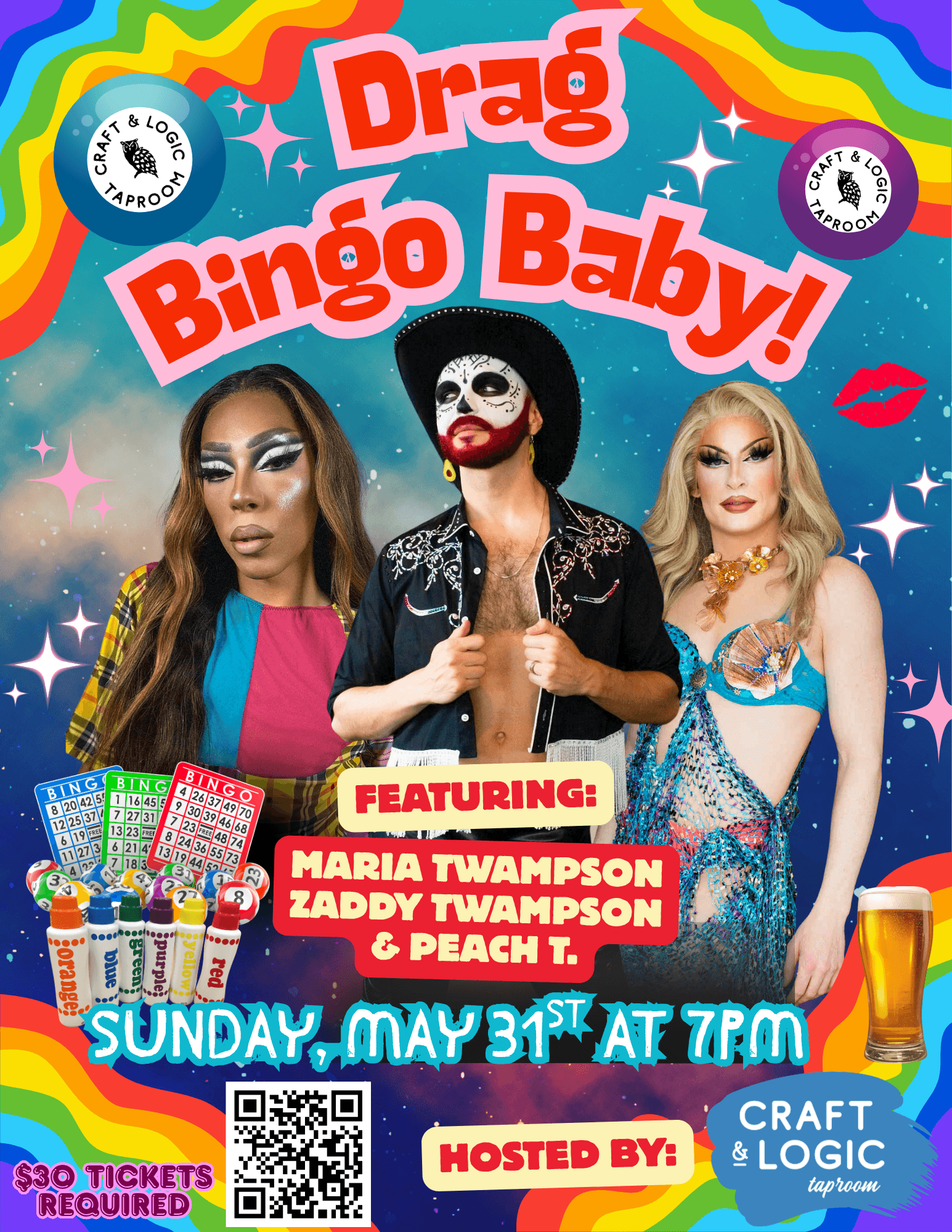 Drag Bingo at Craft & Logic TapRoom - SOLD OUT flyer
