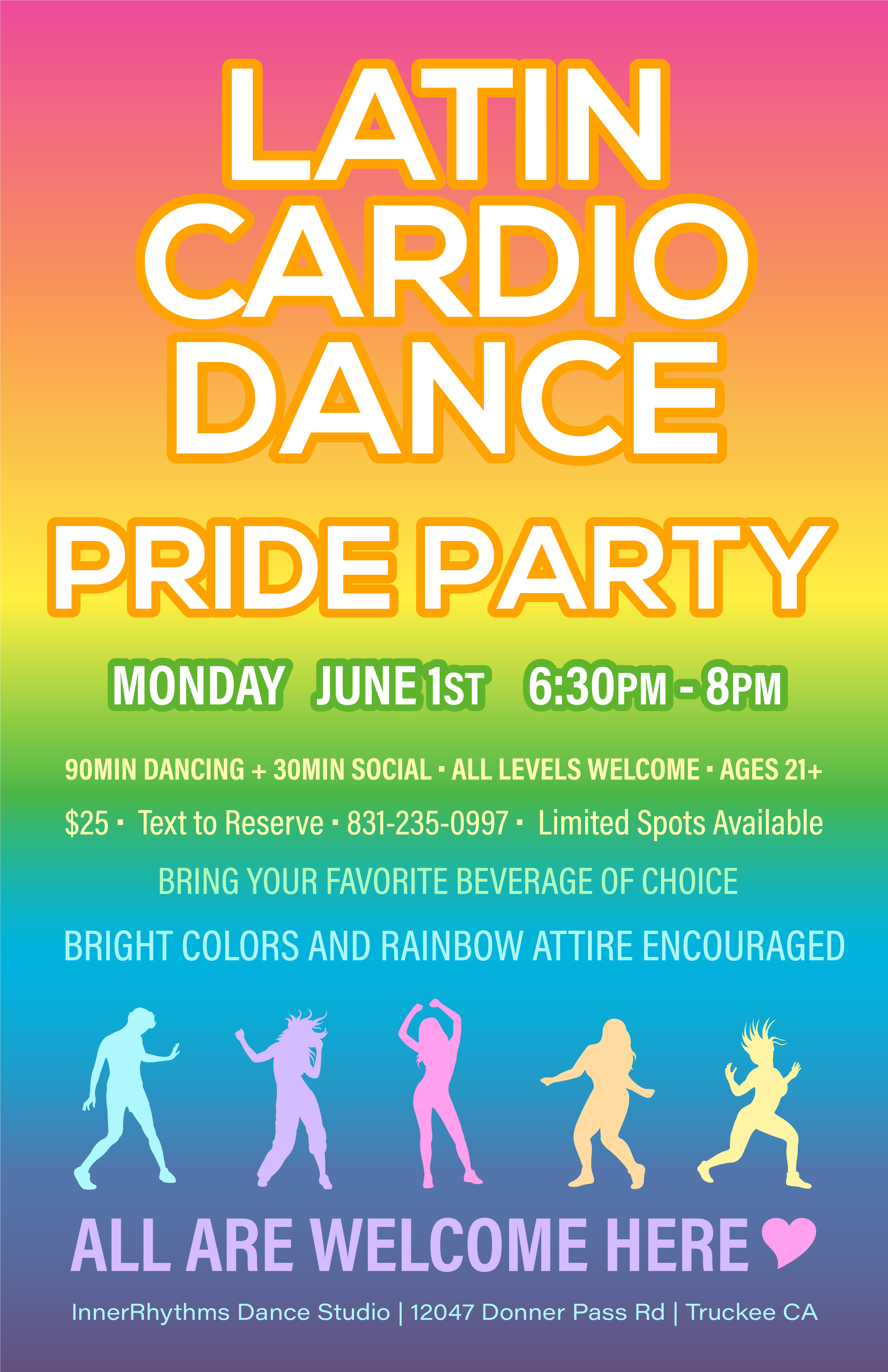Latin Cardio Pride Dance Party flyer