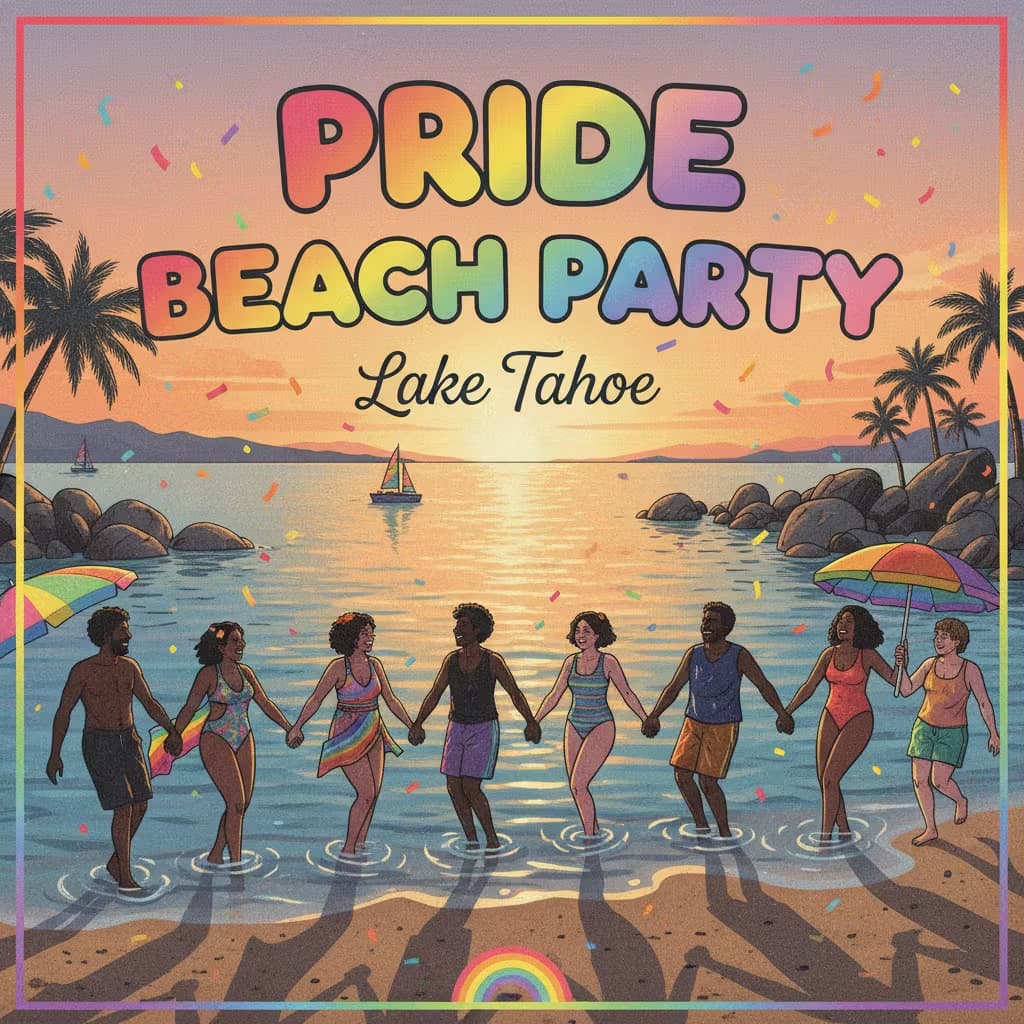Pride Beach Party flyer
